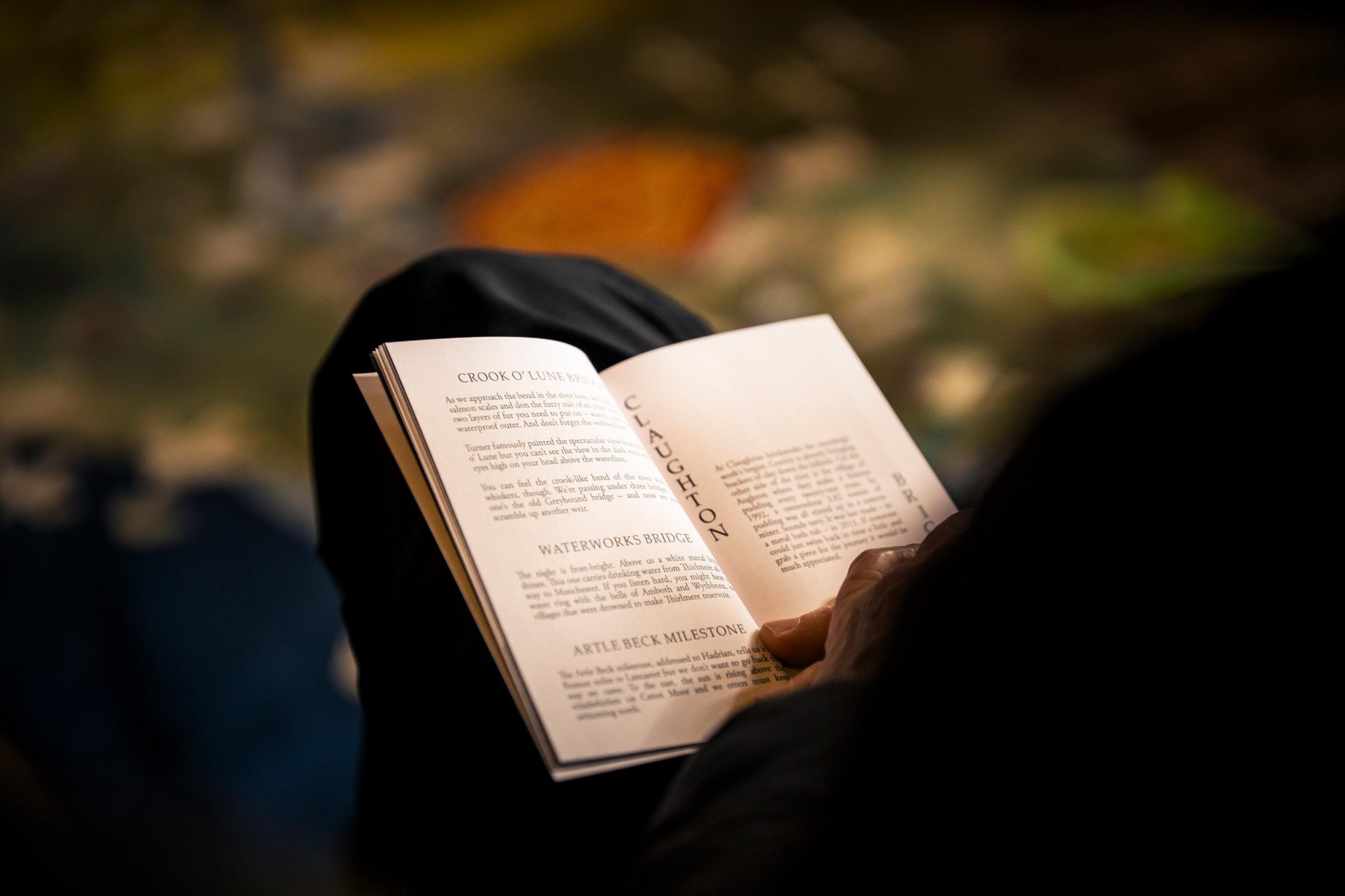 A man reading a book