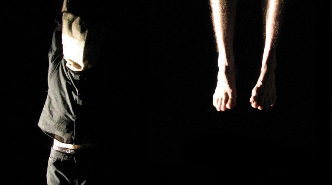 Stage Photo of a torso hanging