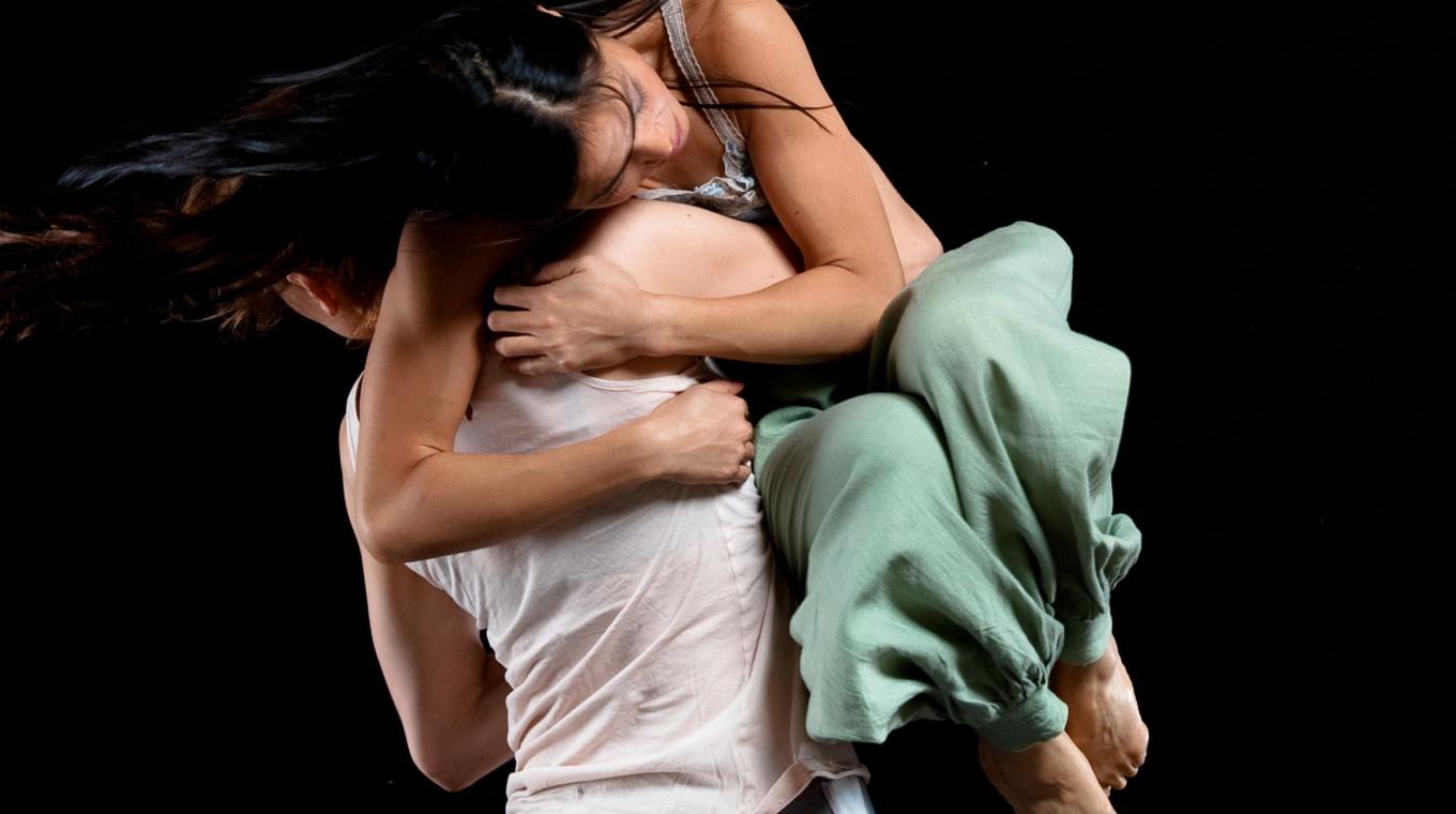 Two Dancers on Stage